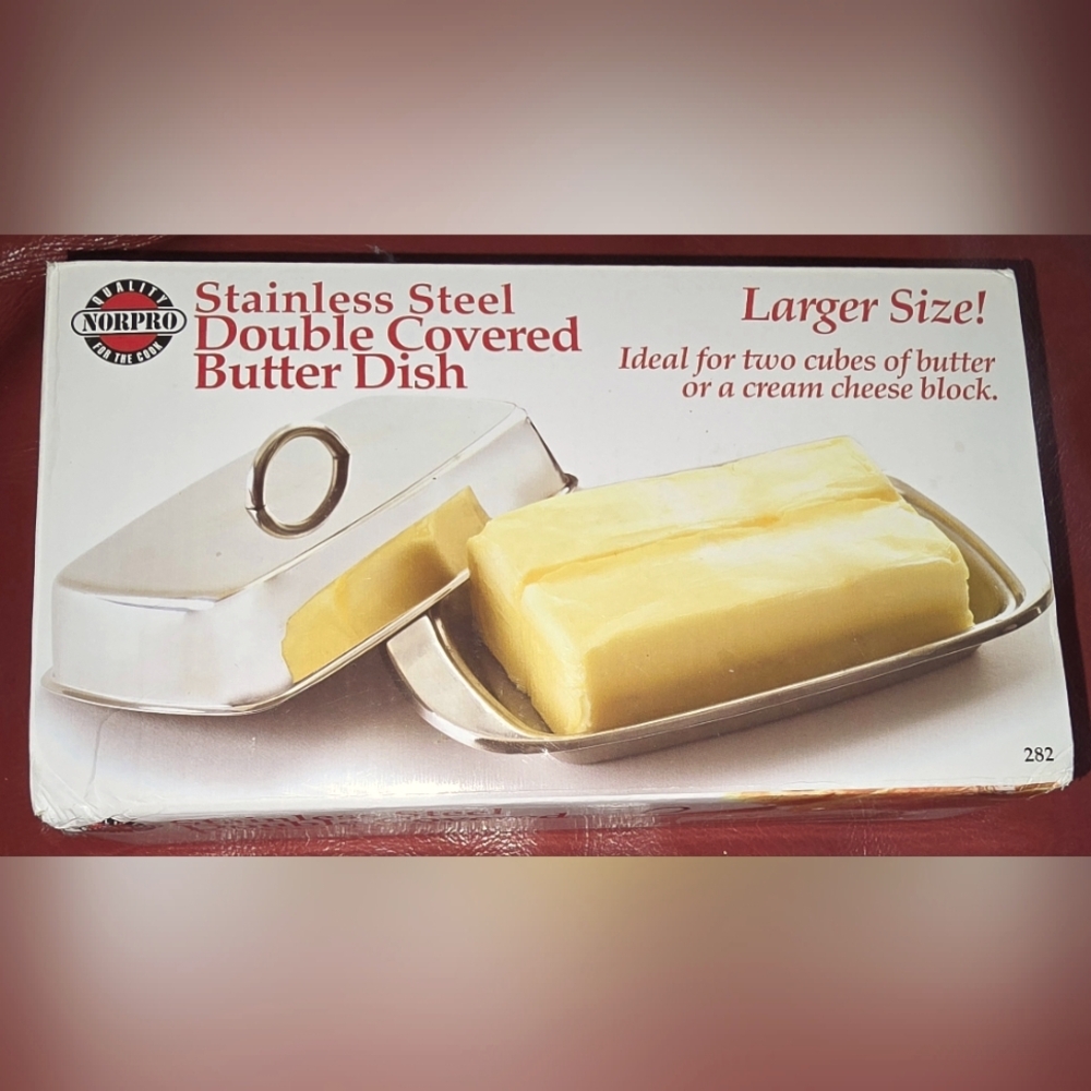 Stainless Steel Butter Dish - Silver